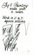 
Diagram 8: Painting walls with a roller.
